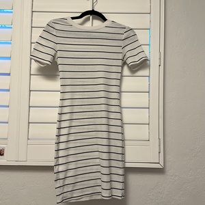 White and black dress